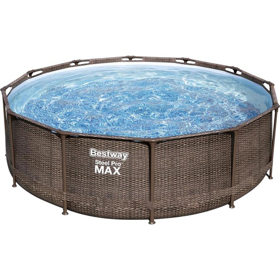 Piscine hors-sol tubulaire Steel Pro Max BESTWAY, Diam.3.66 x H.1 m
