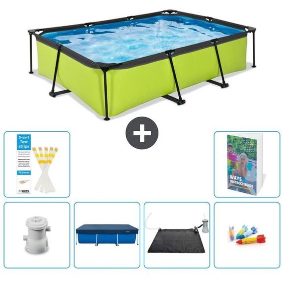 Piscine rectangulaire - 300x200x65 cm - Composée de 5 parties - Modèle S211