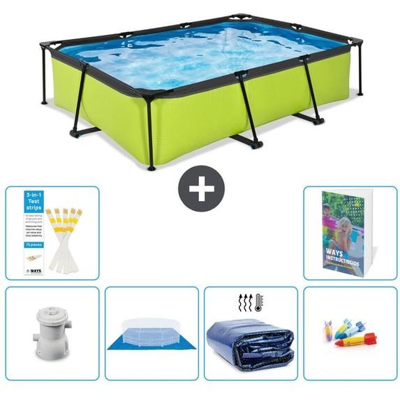 Piscine rectangulaire - 300x200x65 cm - Composée de 5 parties - Modèle S220