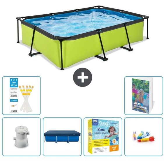Piscine rectangulaire - 300x200x65 cm - Composée de 5 parties - Modèle S231