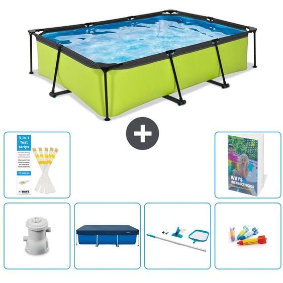 Piscine rectangulaire - 300x200x65 cm - Composée de 5 parties - Modèle S299