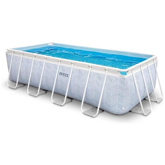 Piscine rectangulaire hors sol à cadre acier Chevron - 4 x 2 m
