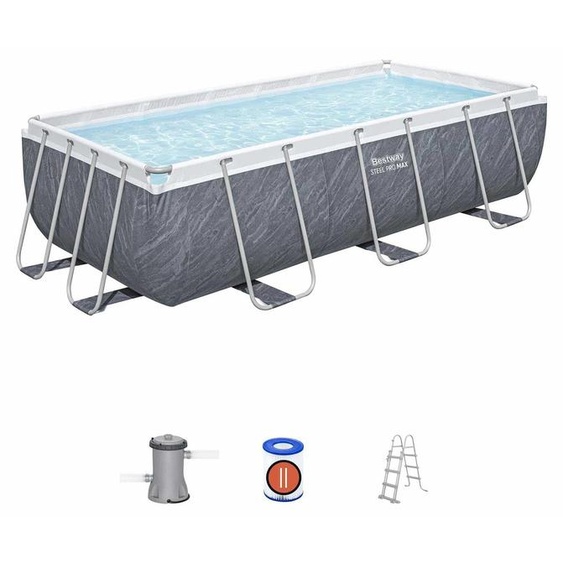 Piscine Steel Pro Max Marble 4,04 x 2,01 x 1 m - 56721