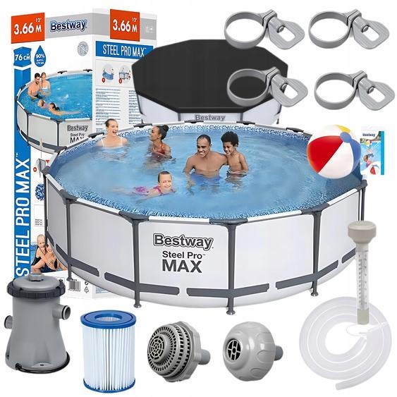 Piscine tubulaire Bestway Steel Pro MAX 366x76cm Kit Complet