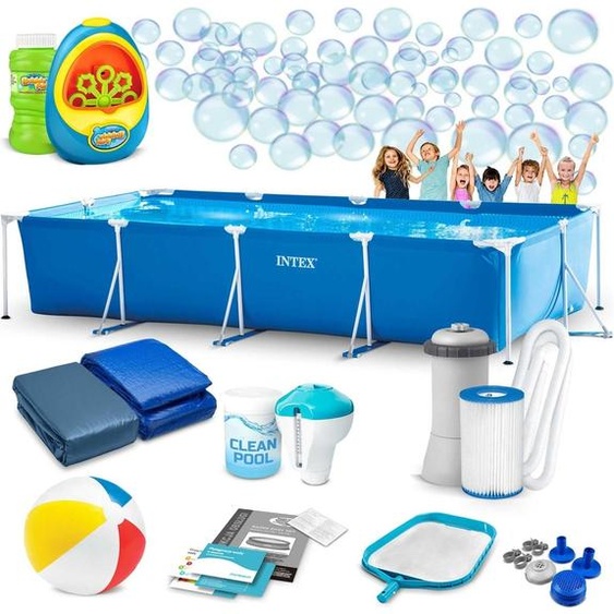 Piscine tubulaire rectangulaire 450 x 220 x 84 cm avec accessoires