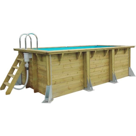 Piscine Ubbink bois Azura - 400 x 200 x H 126 cm (Filtre à sable)