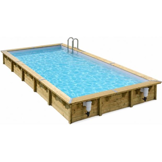 Piscine Ubbink bois Linéa - 800 x 500 x H 140 cm (Filtre à sable) -