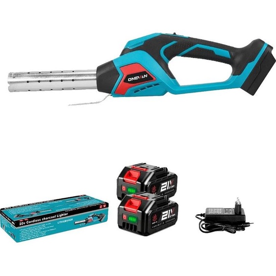 Pistolet à air chaud, sans fil, haute puissance, lot de 2 batteries