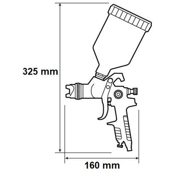 Pistolet de peinture à gravité pneumatique 0,6l - PREVOST - CAR G04