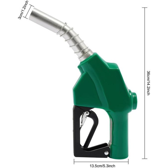 Pistolet de remplissage pour carburant, fabriqué en alliage daluminium de haute qualité, débit maximal de 31,7 gallons par minute, design compact et léger, compatible avec le diesel et le biodiesel, fonction détanchéité automatique