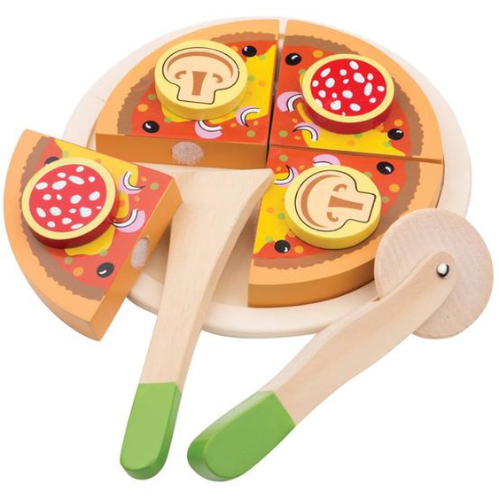 Pizza Salami En Bois À Couper Beige