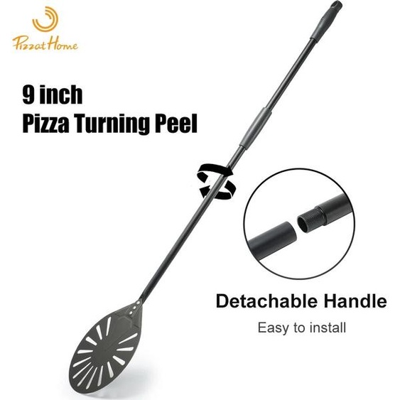 PizzAtHome-Pelle à pizza de 9 pouces et 47 pouces, long manche, tournante, avec logo laser, accessoires de four
