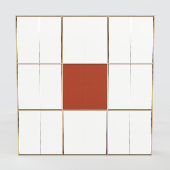 Placard - Blanc, contemporain, rangements, avec porte Blanc - 226 x 233 x 34 cm, modulable