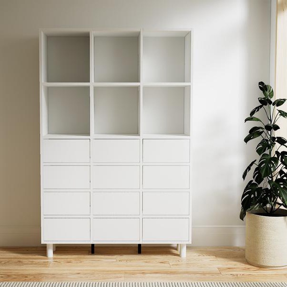 Placard - Blanc, contemporain, rangements, avec tiroir Blanc - 118 x 168 x 34 cm, modulable