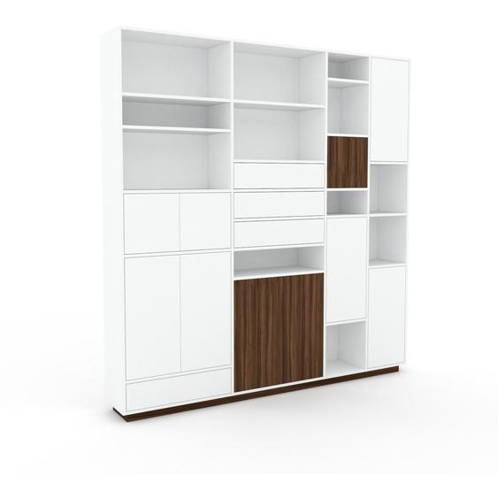 Placard - Blanc, moderne, rangements, avec porte Blanc et tiroir Blanc - 228 x 238 x 34 cm