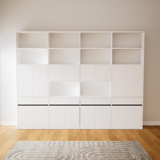 Placard - Blanc, moderne, rangements, avec porte Blanc et tiroir Blanc - 300 x 233 x 34 cm