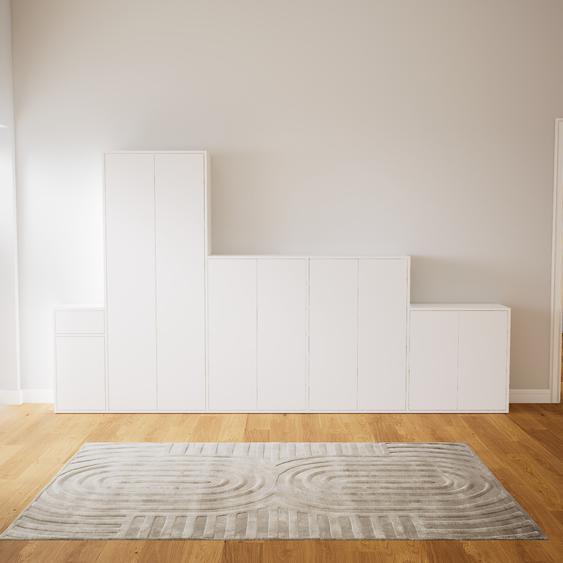 Placard - Blanc, moderne, rangements, avec porte Blanc et tiroir Blanc - 339 x 195 x 34 cm