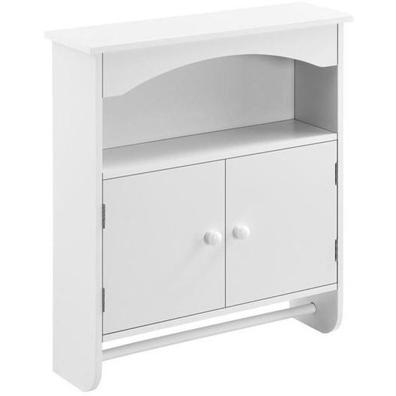 Placard mural avec porte serviettes a graz MDF 62x53x16 cm blanc