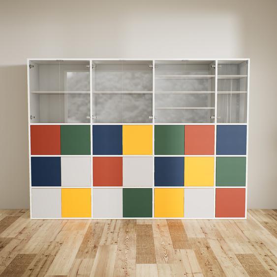 Placard - Verre clair transparent, contemporain, rangements, avec porte Verre clair transparent - 264 x 195 x 47 cm, modulable