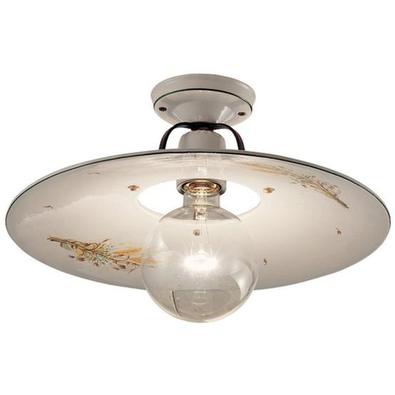 Plafonnier classique Bologna Métal et Céramique Noir Ombré Cuivre 40Cm 1 Lumière E27