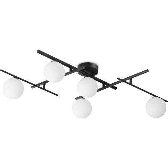 Plafonnier contemporain Atlas Metal Black 5 Lights G9 4W 3000K Ip20