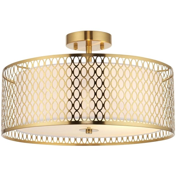 Plafonnier Cordero | 3 ampoules | 10 W E27 | Métal/tissu/verre