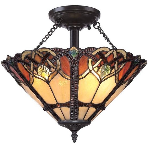 Plafonnier Elstead Cambridge E27 double, bronze vintage