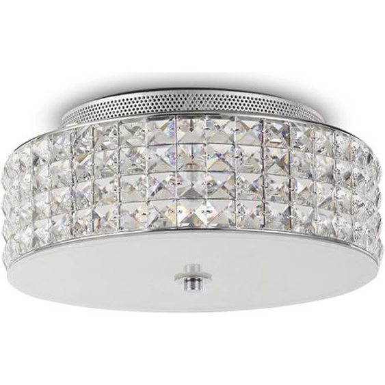 Plafonnier en cristal chromé ROMA 4 lumières