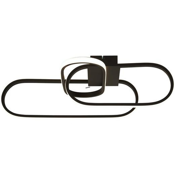 Plafonnier Led Anneau Aluminium Noir