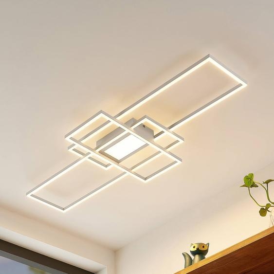 Plafonnier LED Caitilin Lindby, dimmable, blanc, Salon / Salle à manger, Métal, Moderne, Plafonnier LED