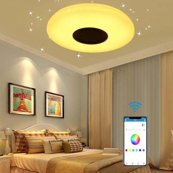 Plafonnier LED moderne Bluetooth Musique Haut-parleur RGB APP Télécommande Lampe - RGB 220V