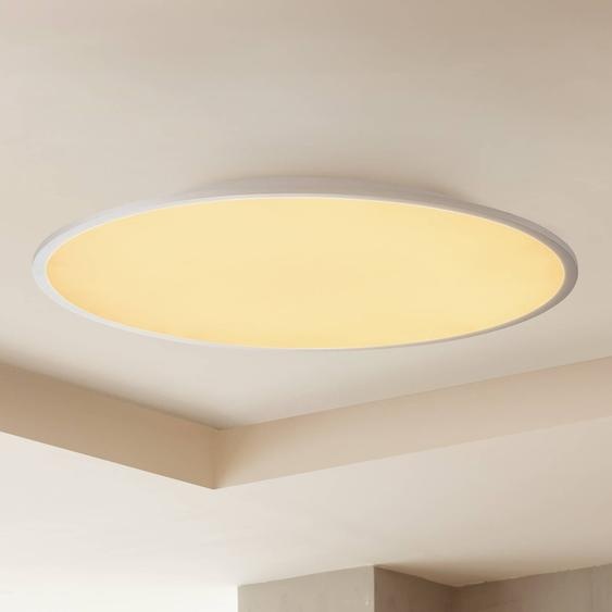 Plafonnier LED Narima Lindby, dimmable, gris, Cuisine, Matière Plastique, Moderne, Plafonnier LED