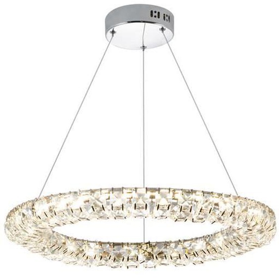 Plafonnier LED Sunny CCT - M LEDME - LM8162 - 40W - Chrome - Verre/Métal