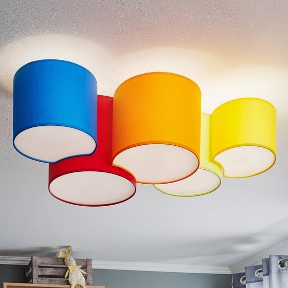 Plafonnier Mona TK Lighting, dimmable, multicolore, Chambre à coucher, Textile / Tissu / Soie, Moderne, Plafonnier