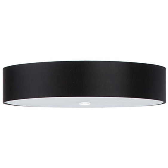 Plafonnier SKALA 60 noir 5xE27 15W tissu/verre/acier 16x60x60cm Sollux Lighting
