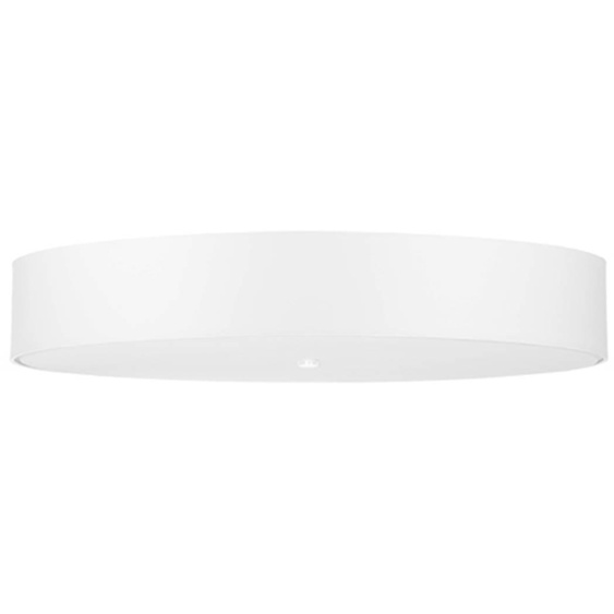 Plafonnier SKALA 80 blanc 6xE27 15W tissu/verre/acier 20x80x80cm Sollux Lighting