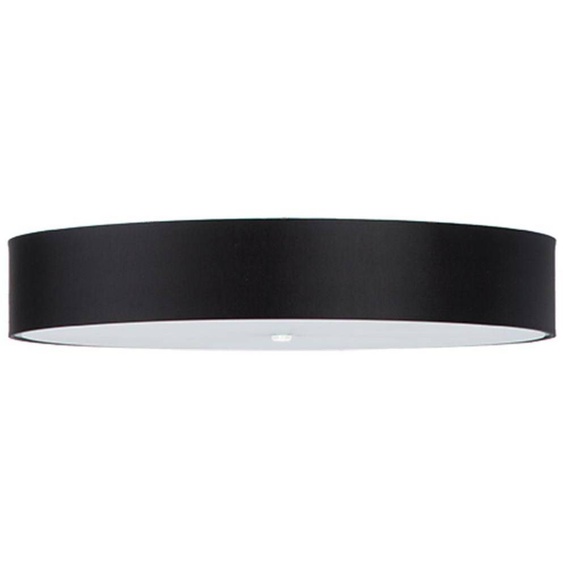 Plafonnier SKALA 80 noir 6xE27 15W tissu/verre/acier 20x80x80cm Sollux Lighting
