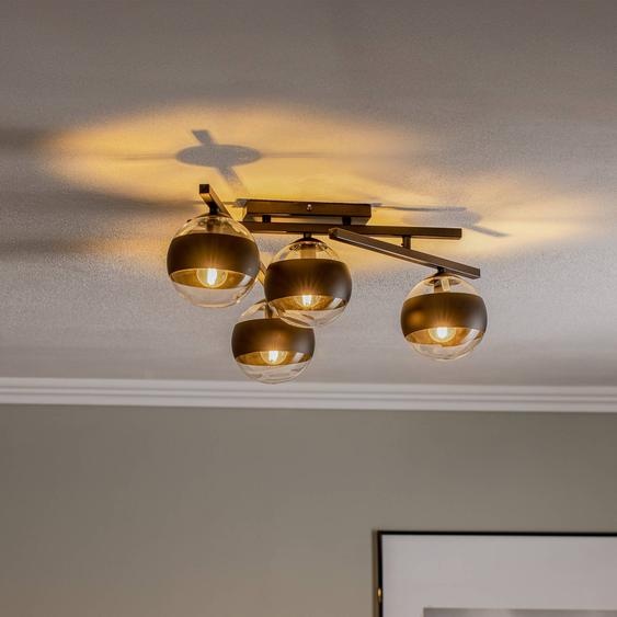 Plafonnier Smart EMIBIG LIGHTING, dimmable, noir, Salon / Salle à manger, Métal, Moderne, Plafonnier