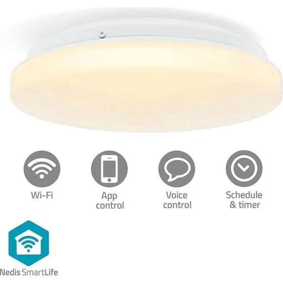 Plafonnier SmartLife | Wi-Fi | RVB / Blanc chaud à froid | Rond | Diamètre : 260 mm | 1820 ml | 2 700 - 6 500 K | IP44 | Classe énergétique : F | Android™/IOS