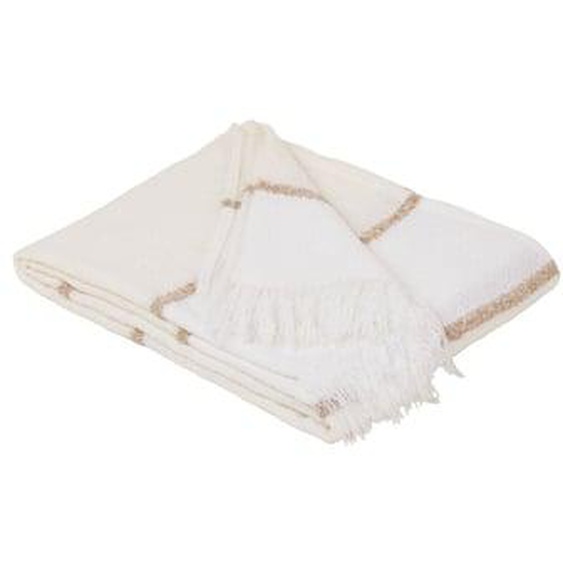 MADURA - Plaid Costano  en Effet bouclé léger Blanc
