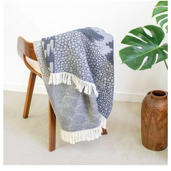 Plaid coton & autres fibres Matieres smoke