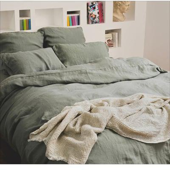 Plaid coton et lin, DECO ESPRIT NID DABEILLE