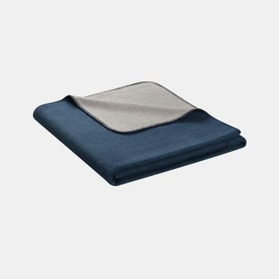 Plaid double face - Solids - 150 x 200 cm - Bleu
