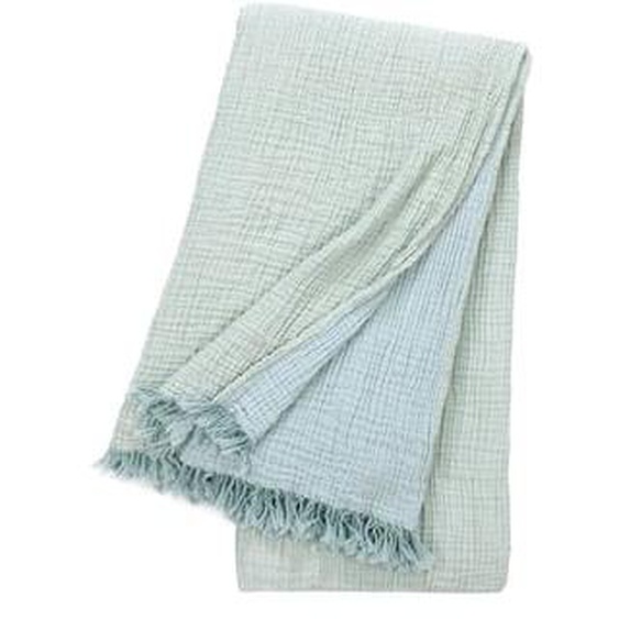 Plaid en gaze de coton bleu, Cyclades