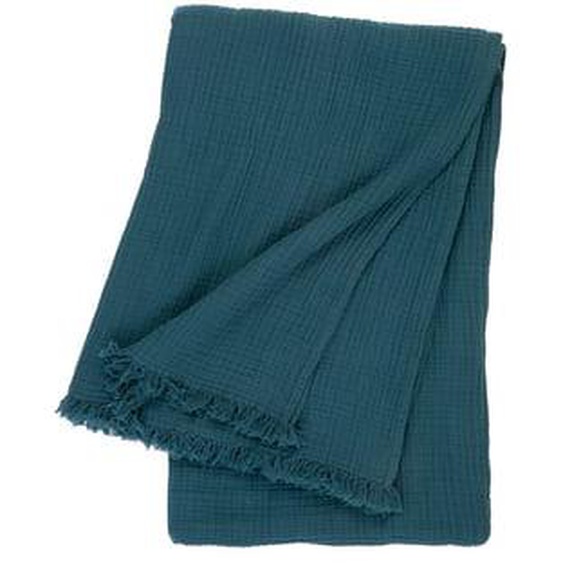 Plaid en gaze de coton bleu, Cyclades