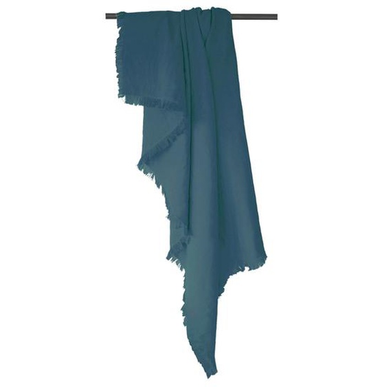 PRIX FOUS Plaid en gaze de coton bleu stellaire 130x150cm