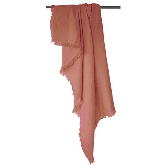 Plaid en gaze de coton rouge argile 130x150cm Colombe