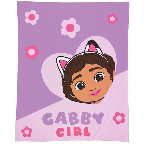 Plaid Extra Doux Imprimé, Gabby Et La Maison Magique Coeur Violet