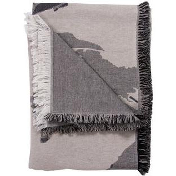 Plaid Floreo tissu gris / 170 x 130 cm - AYTM