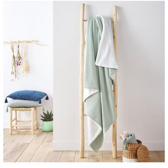 Plaid gaze de coton et sherpa, Kumla